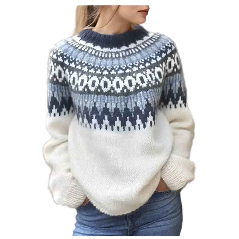 Women's Geometric Knit Sweater