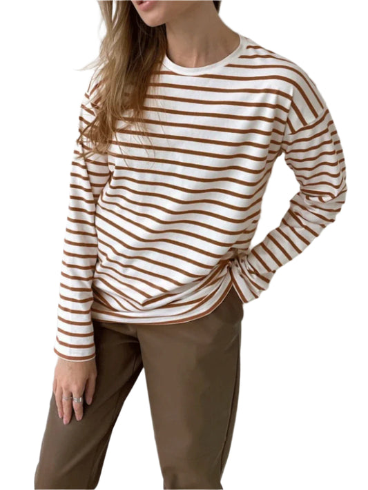 Striped Cotton T-Shirt Relaxed