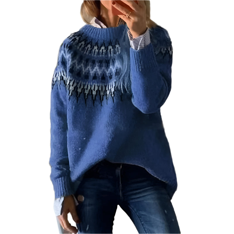 Women's Geometric Knit Sweater