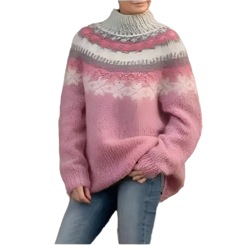 Women's Geometric Knit Sweater