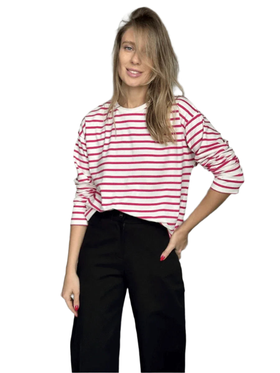 Striped Cotton T-Shirt Relaxed