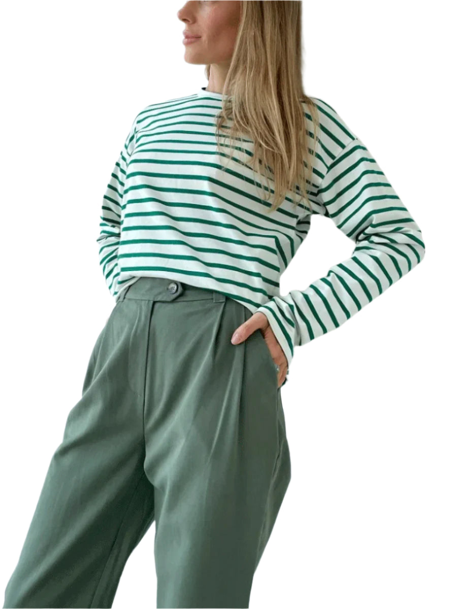 Striped Cotton T-Shirt Relaxed