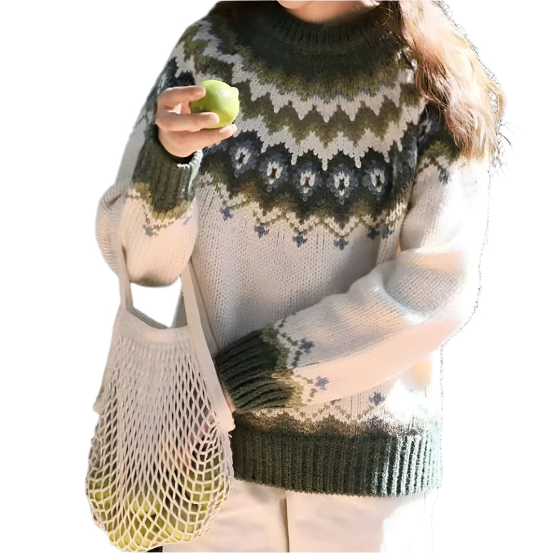 Women's Geometric Knit Sweater